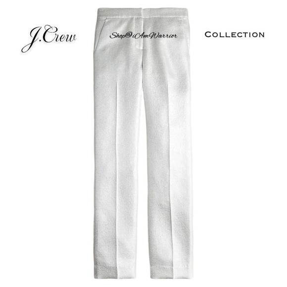 J.Crew Collection NWT metallic silver straight leg pants *shop@iamwarrior - Picture 5 of 16